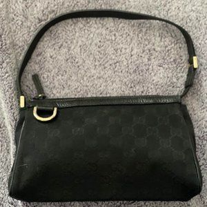 Gucci Monogram Black Pochette Mini Shoulder Bag - Vintage AUTHENTIC